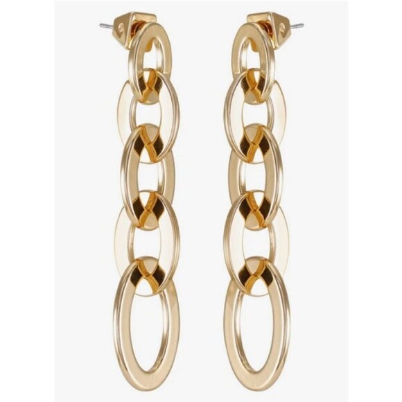 Vince Camuto Jewelry - 💕VINCE CAMUTO💕 Clearly Disco Link Drop  Earrings ~ Gold Tone NWT